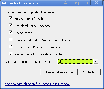Chrome-Iron Optionen Details Content-Einstellungen Internetspuren lschen