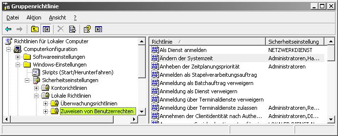 Gruppenrichtlinieneditor - Systemzeit ohne Adminrechte ndern