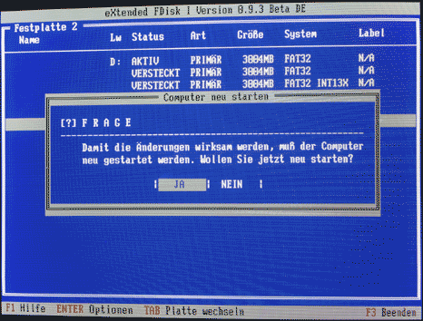 Computer wird neu gestartet